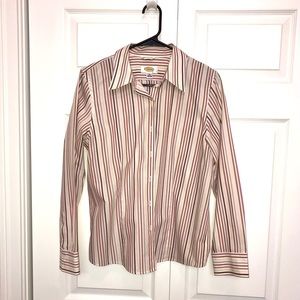 Talbots Striped Button Up Shirt.  Size 10.
